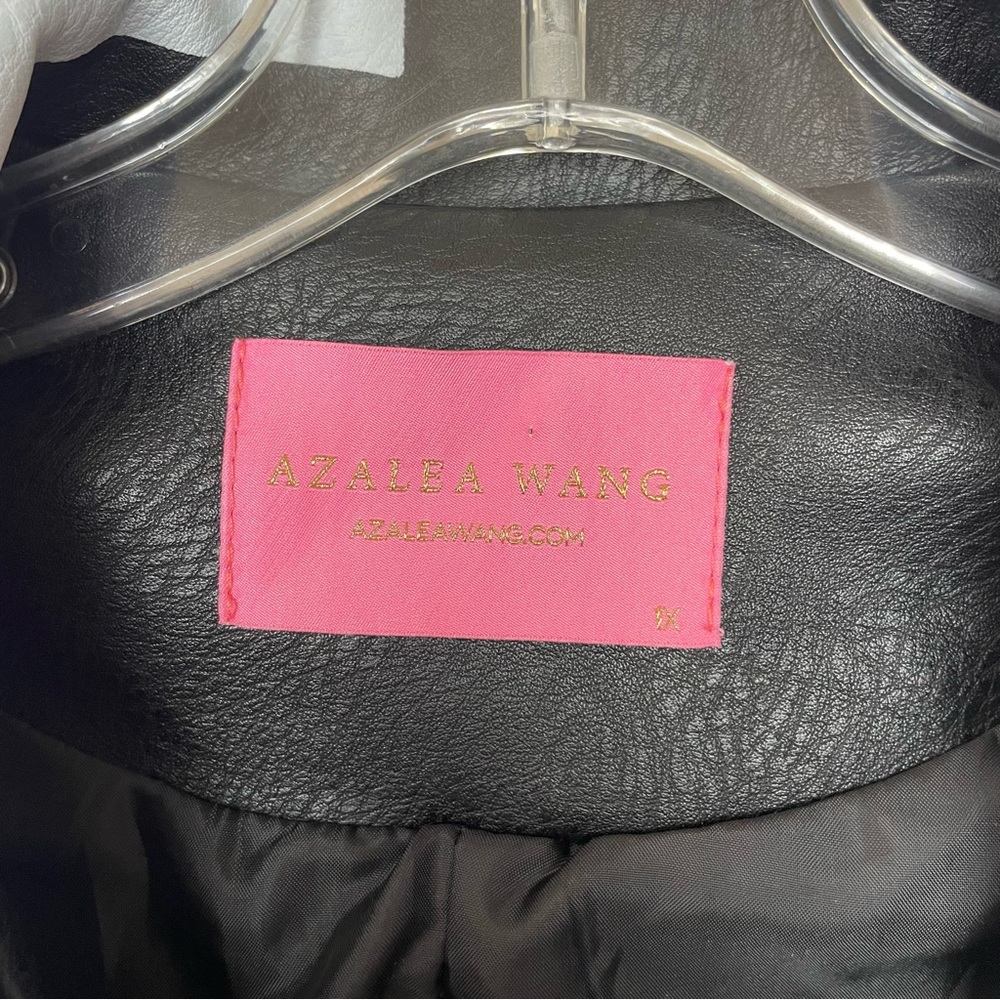 Azalea Wang Studded Black and White Graffiti Faux Leather Moto Jacket (1x) - Picture 16 of 16